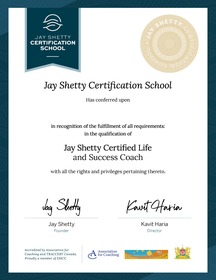 Jay Shetty Certified Life & Success Coach Certificate